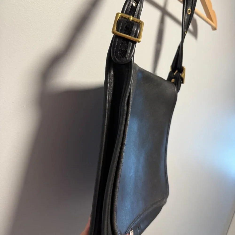 Vintage Coach Bag Black Leather